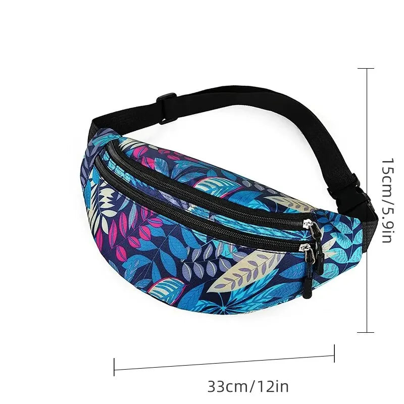 Sacoche banane tendance motif floral