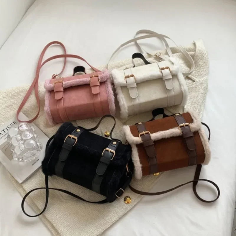 Sacoche fourrure synthétique luxe