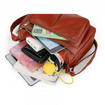 Sacoche bandoulière multipoches en cuir souple femme - Vignette | Ma sacoche