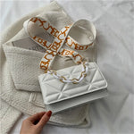 Sacoche en cuir rembourrée carreaux femme - Vignette | Ma sacoche