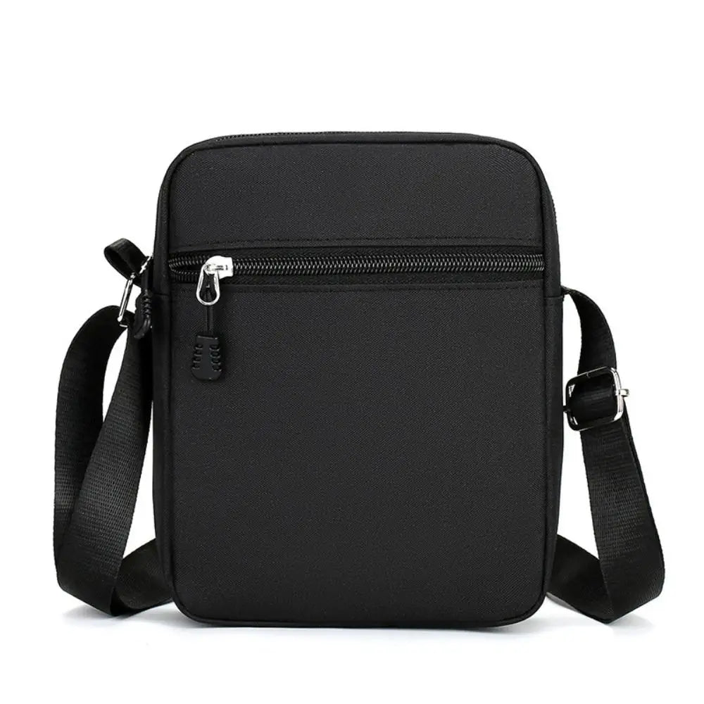 Sacoche bandoulière homme résistante en tissu noir