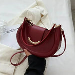 Sacoche demi-lune en cuir véritable pour femme - Vignette | Ma sacoche