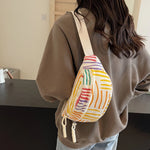 Sacoche banane femme en velours imprimée - Vignette | Ma sacoche