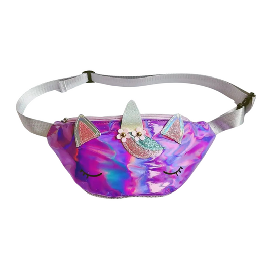 Sacoche banane licorne holographique enfant fille