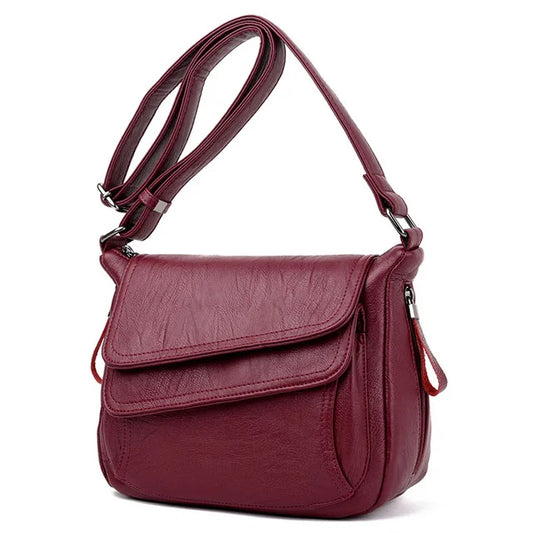 Sacoche bandoulière en cuir véritable femme