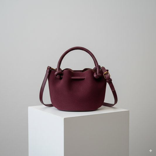 Sacoche cuir daim femme