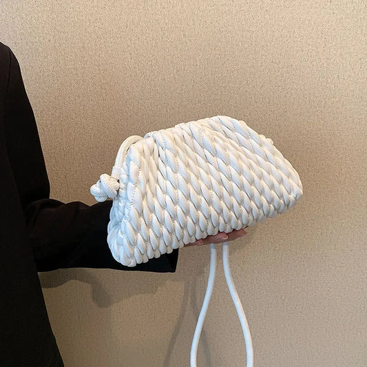 Sacoche en cuir chic tressée pour femme
